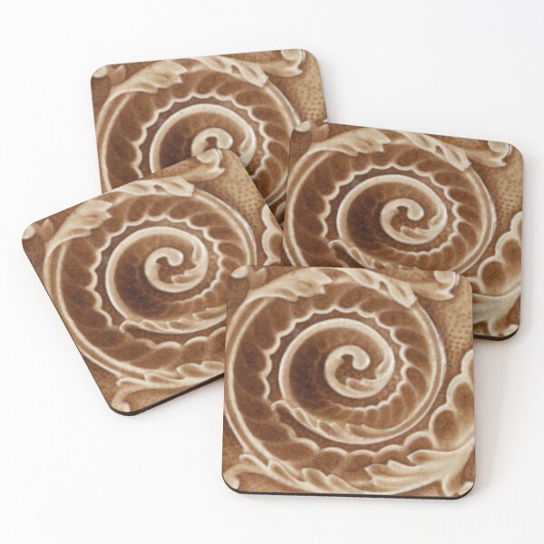 Item preview, Brown fern ceramic tile designed and sold by H4ppy01.