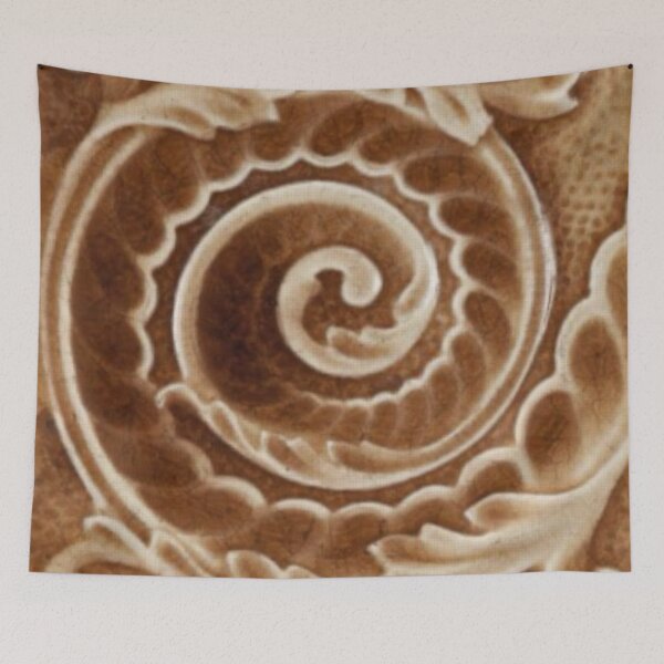 Item preview, Brown fern ceramic tile designed and sold by H4ppy01.