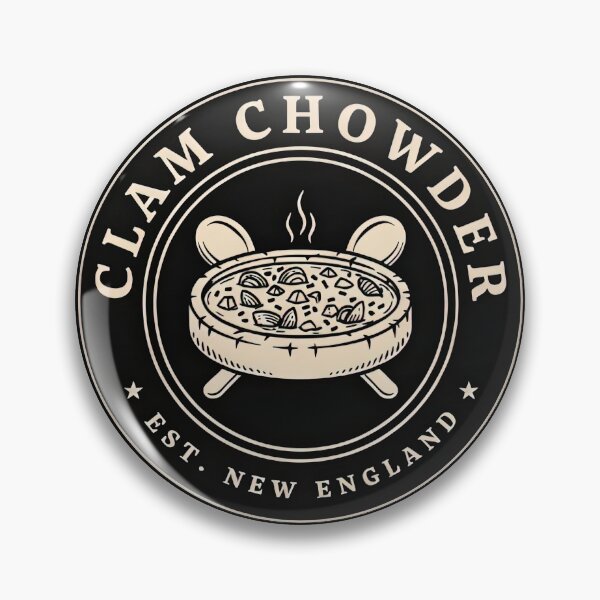 Artikelvorschau, Vintage New England Clam Chowder Rundabzeichen-Emblem Vektor entworfen und verkauft von Shutter-Dragon.