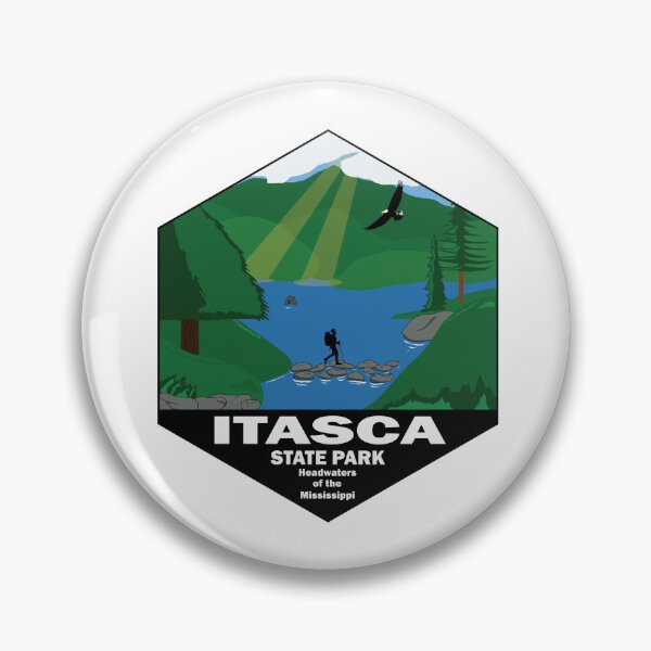 Item preview, Itasca State Park Minnesota – Headwaters of the Mississippi River Vintage Wilderness Poster designed and sold by All in Good Fun.