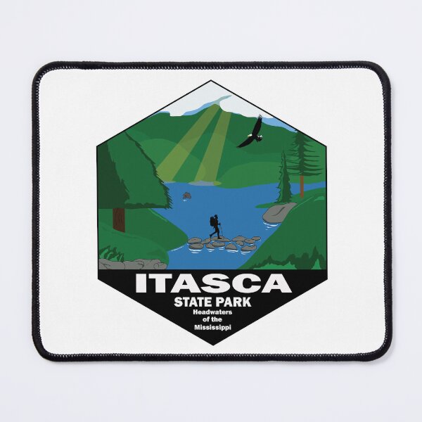 Item preview, Itasca State Park Minnesota – Headwaters of the Mississippi River Vintage Wilderness Poster designed and sold by All in Good Fun.
