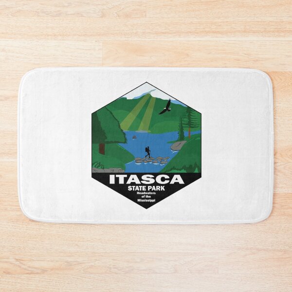 Item preview, Itasca State Park Minnesota – Headwaters of the Mississippi River Vintage Wilderness Poster designed and sold by All in Good Fun.