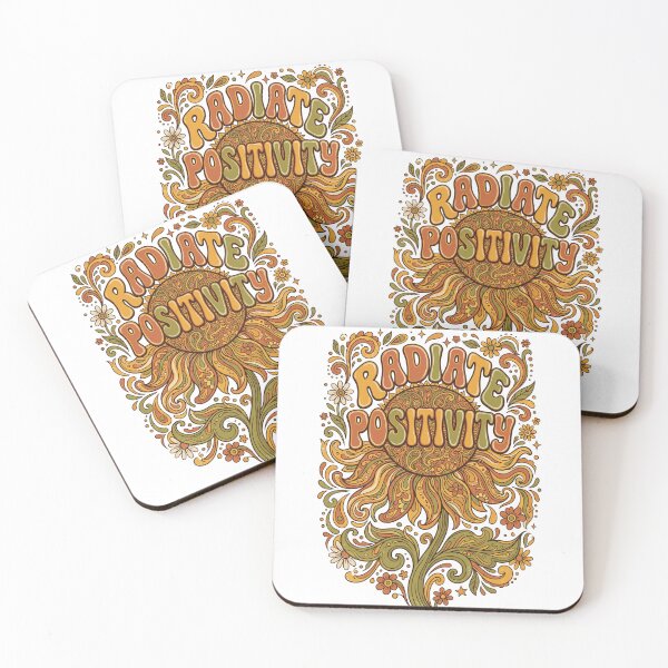 Item preview, Radiate Positive Retro Floral Sun Boho Vintage Quote designed and sold by Mellow Doodle Co..
