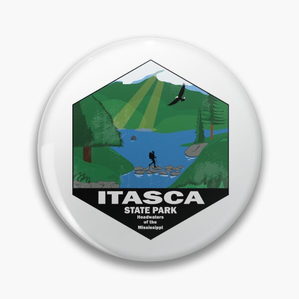 Item preview, Vintage Itasca State Park Minnesota – Headwaters of the Mississippi River Vintage Wilderness Poster designed and sold by All in Good Fun.