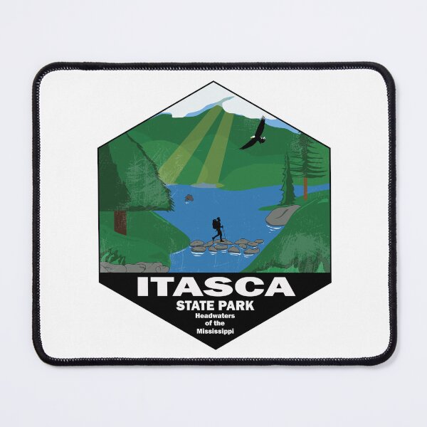 Item preview, Vintage Itasca State Park Minnesota – Headwaters of the Mississippi River Vintage Wilderness Poster designed and sold by All in Good Fun.