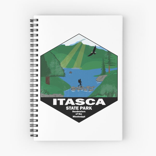 Item preview, Vintage Itasca State Park Minnesota – Headwaters of the Mississippi River Vintage Wilderness Poster designed and sold by All in Good Fun.