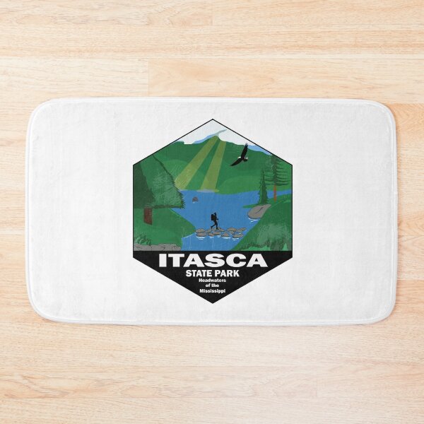 Item preview, Vintage Itasca State Park Minnesota – Headwaters of the Mississippi River Vintage Wilderness Poster designed and sold by All in Good Fun.
