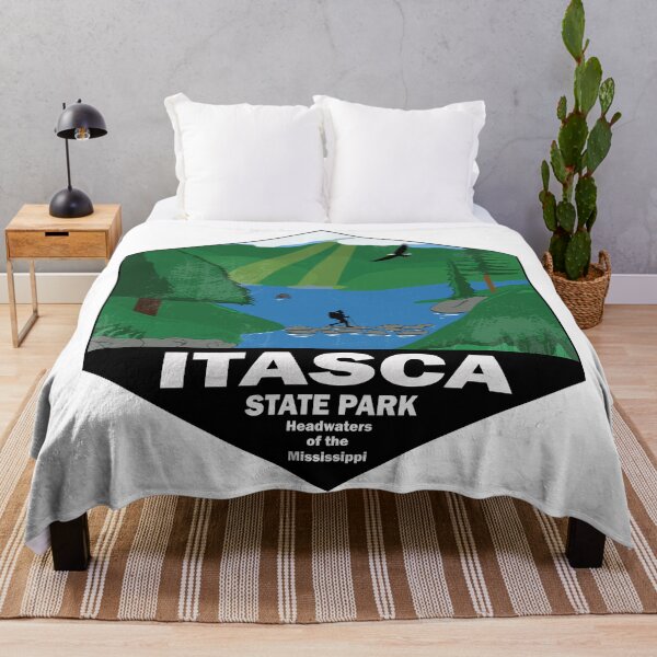 Item preview, Vintage Itasca State Park Minnesota – Headwaters of the Mississippi River Vintage Wilderness Poster designed and sold by All in Good Fun.