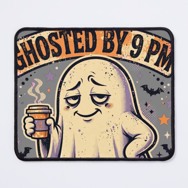 Item preview, Ghosted By 9 PM Funny Vintage Halloween Ghost designed and sold by InspireHerTribe.