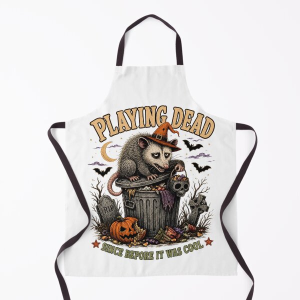 Item preview, Playing Dead Opossum Halloween Trash Can designed and sold by calicito.