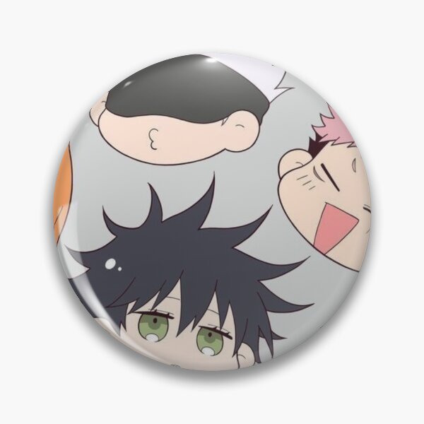 Artikelvorschau, Jujutsu Kaisen Chibi Kopfmuster – Yuji Megumi Nobara Gojo entworfen und verkauft von frantuliuss.