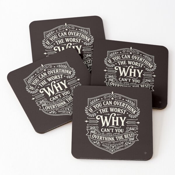 Item preview, "If You Can Overthink The Worst Why Can't You Overthink The Best PNG, Motivational Quote designed and sold by Ink Matrix.
