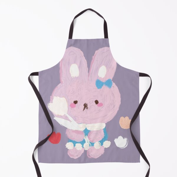 Item preview, Pink Bunny Holding Tulip – Soft Pastel Nature Illustration designed and sold by IZDIHAR-STUDIO.