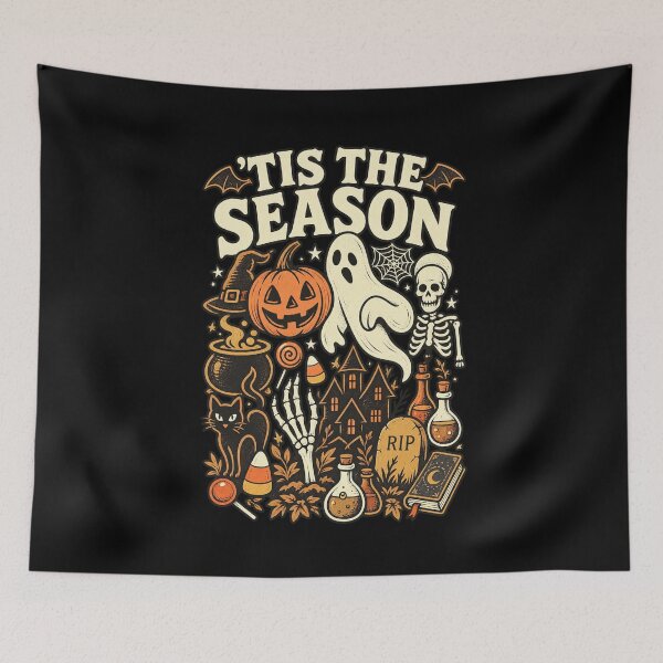 Item preview, Tis the Season Spooky Halloween Collage designed and sold by NoeValdric.