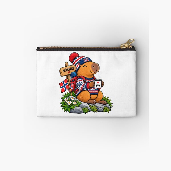 Item preview, Cute Norway Capybara – Cozy Nordic Adventure designed and sold by CapybaraTravels.