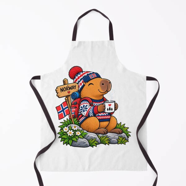 Item preview, Cute Norway Capybara – Cozy Nordic Adventure designed and sold by CapybaraTravels.