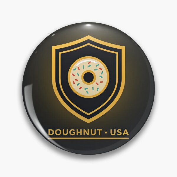 Item preview, Vintage American Sprinkled Doughnut Shield Badge Emblem Vector designed and sold by Shutter-Dragon.