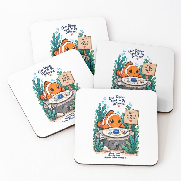 Item preview, Cute Clownfish Ocean Conservation, No Plastic Please,  Clean Ocean Sea Life Design designed and sold by Dreamy Ocean Art.