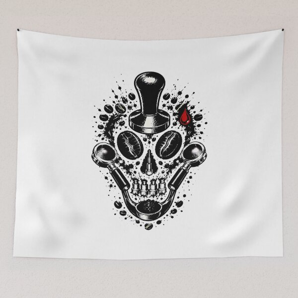 Item preview, Barista Skull Portafilter Ink Espresso Lover designed and sold by chattsuede.