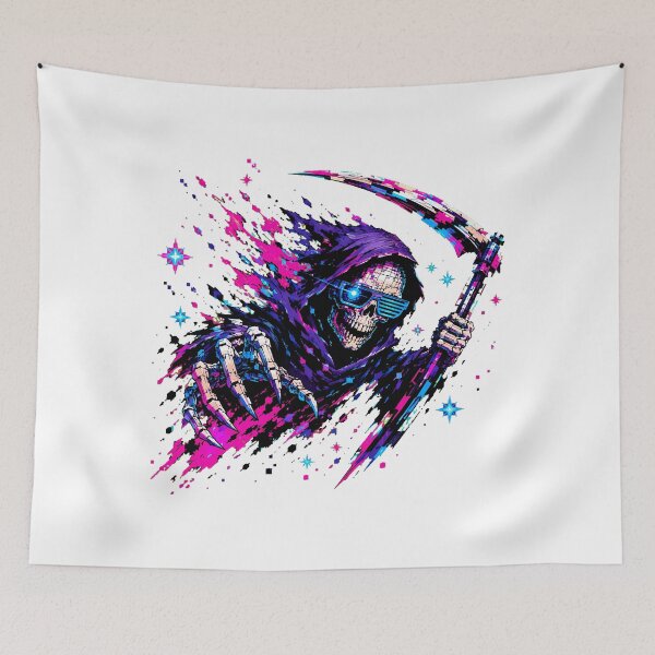 Item preview, Synthwave Reaper Shutter Shades Scythe Streetwear Gamer designed and sold by chattsuede.