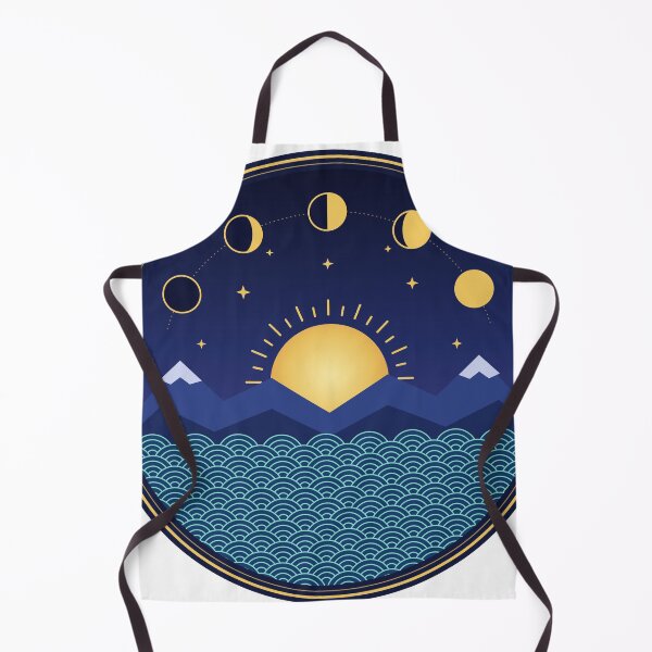 Item preview, Moon Phases Sunrise Mountains Waves Cycles designed and sold by Printsby.