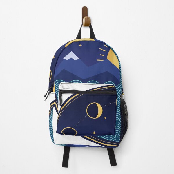 Item preview, Moon Phases Sunrise Mountains Waves Cycles designed and sold by Printsby.