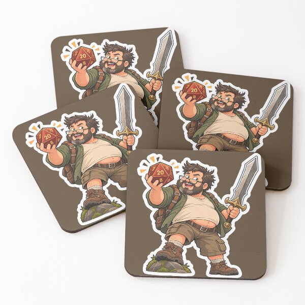 Item preview, Tabletop Gamer Dad with Dice and Fantasy Sword designed and sold by NovaToons.