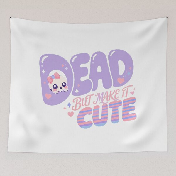 Item preview, Pastel Goth Skull Bow Bubble Typography Alternative Spooky designed and sold by chattsuede.