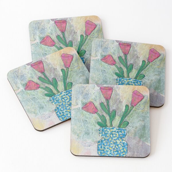 Item preview, Abstract Collage of Flowers In A Vase designed and sold by ArtFactory5.