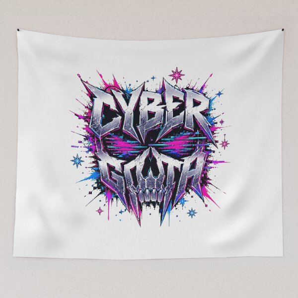 Item preview, Cybergoth Chrome Fangs Paint Splatter Alternative designed and sold by chattsuede.