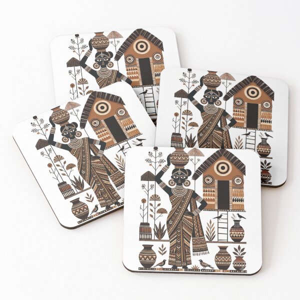 Item preview, A Tribal Woman | Village Scene | Indian Art  designed and sold by Sakshiartwork.
