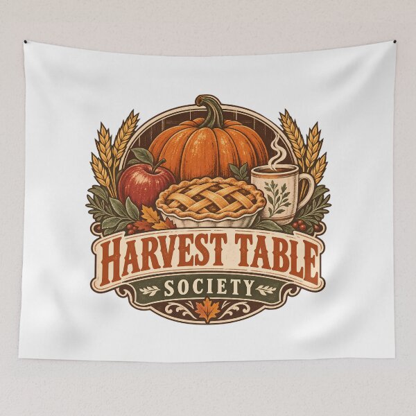 Item preview, Vintage Harvest Table Autumn Society designed and sold by Thai Vibe Studio.