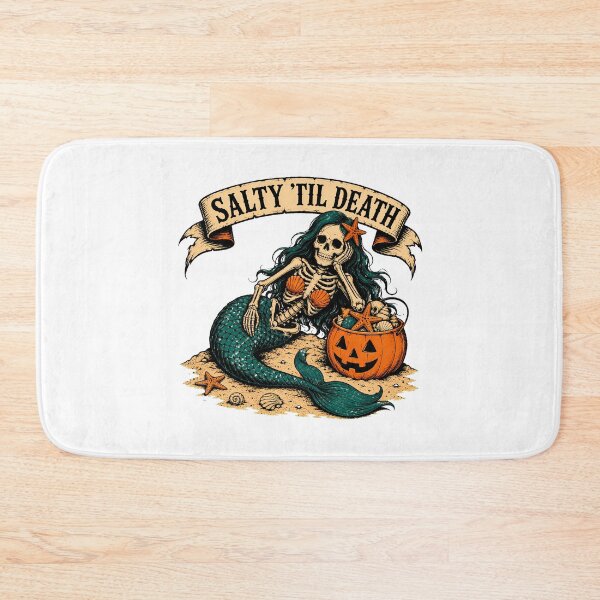 Item preview, Salty Till Death Skeleton Mermaid Beach Goth designed and sold by chattsuede.