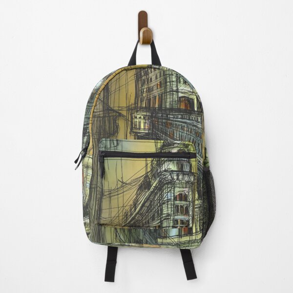 Item preview, Vibrant Urban Cityscape Sketch – Architectural Line Art for Architects and City Lovers designed and sold by IlustratorCAT.