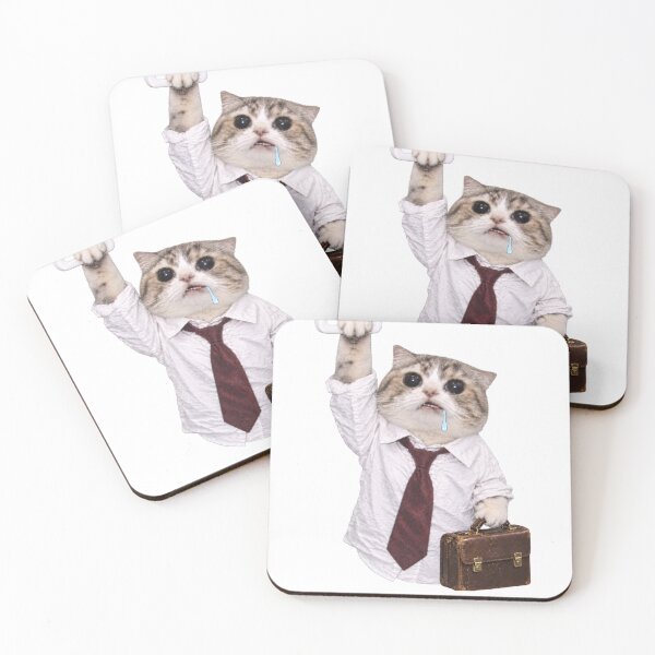 Item preview, Funny Commuter Cat Surviving Monday Morning designed and sold by Fuzzy-Error.