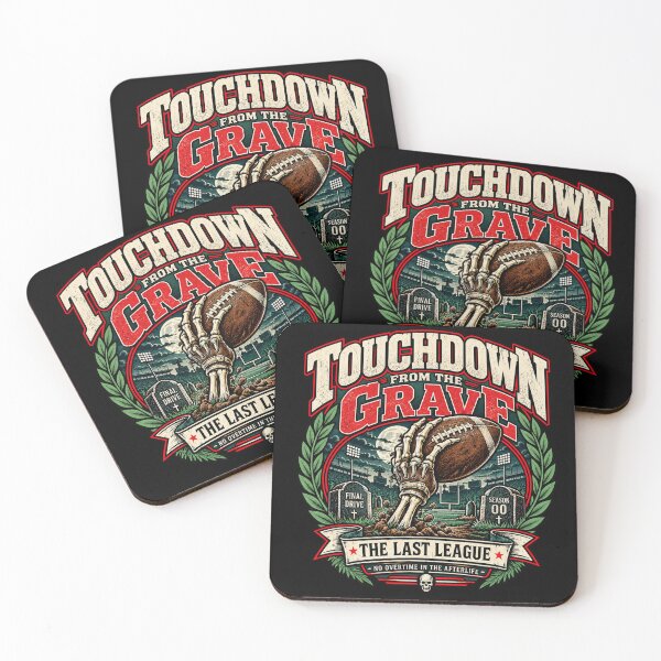 Item preview, Touchdown From The Grave – Vintage Skeleton Football Graphic designed and sold by PhilllandArt.