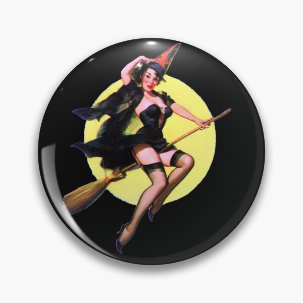 Item preview, Pin Up Halloween Witch Vintage 1950s designed and sold by mondayvalov.