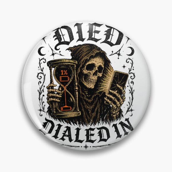 Item preview, Died Dialed In Grim Reaper Gothic Screen Addiction designed and sold by chattsuede.
