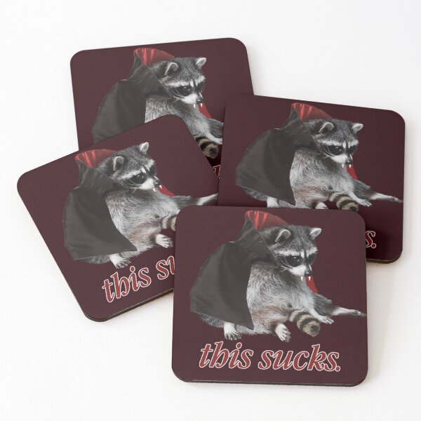 Item preview, This Sucks Vampire Raccoon - Count Dracula (Raccula) Halloween designed and sold by snazzyseagull.