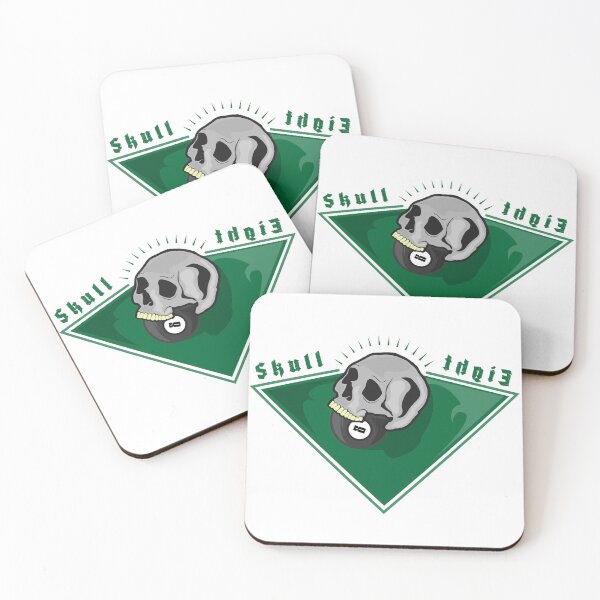 Item preview, Skull 8 Ball | Dark Billiards Art | Retro Pool Art designed and sold by Half Mess.