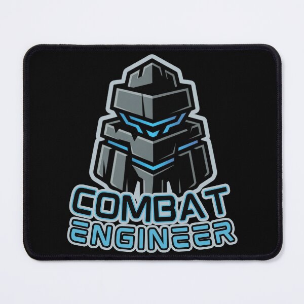 Item preview, Combat Engineer — Futuristic Robotic Armor Emblem with Blue Tech Highlights Military Engineering Graphic designed and sold by GFamilyC.