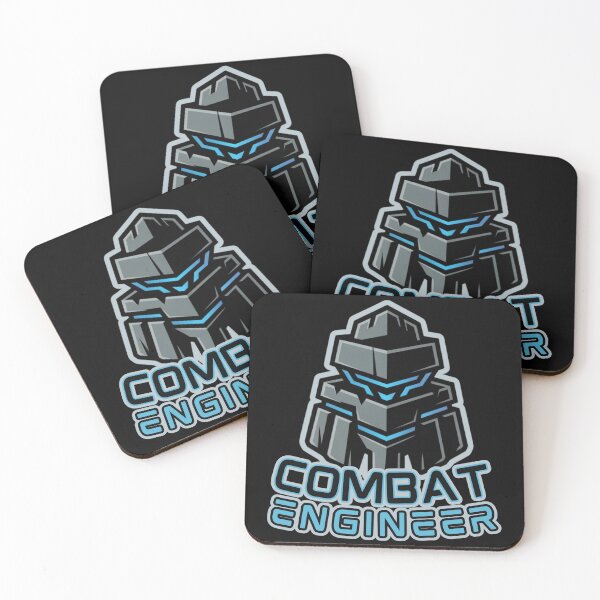 Item preview, Combat Engineer — Futuristic Robotic Armor Emblem with Blue Tech Highlights Military Engineering Graphic designed and sold by GFamilyC.