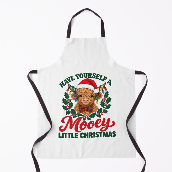 Item preview, Have Yourself A Mooey Little Christmas Highland Cow Santa designed and sold by clothesy7.