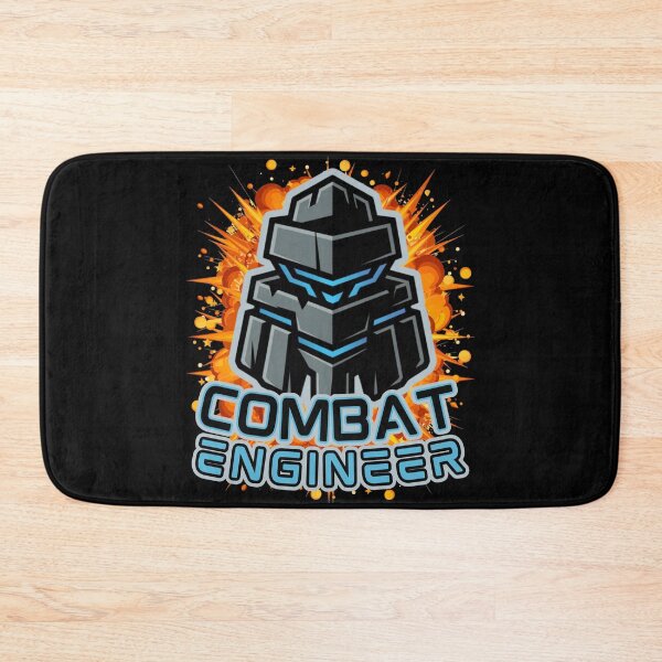 Item preview, Combat Engineer — Futuristic Robotic Armor Emblem with Blue Tech Highlights Military Engineering Graphic Explosion designed and sold by GFamilyC.