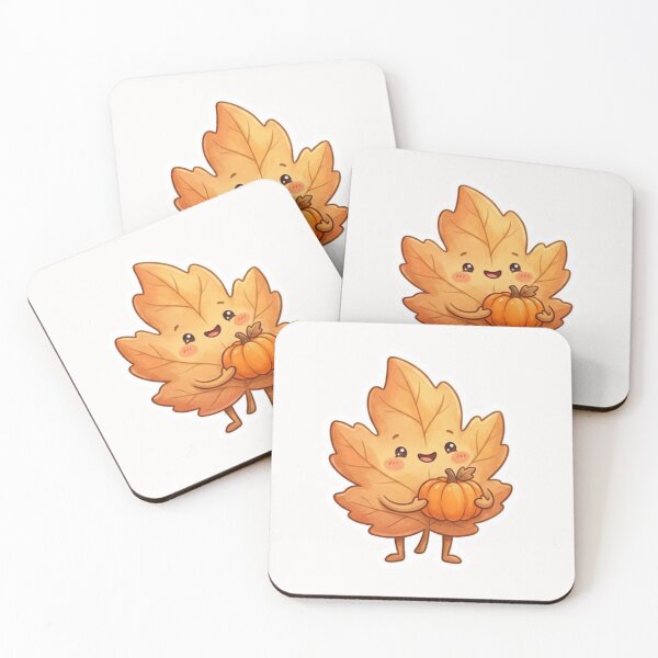Item preview, Cute Leaf With Tiny Pumpkin Autumn Sticker designed and sold by Cerys-GS.