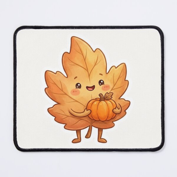 Item preview, Cute Leaf With Tiny Pumpkin Autumn Sticker designed and sold by Cerys-GS.