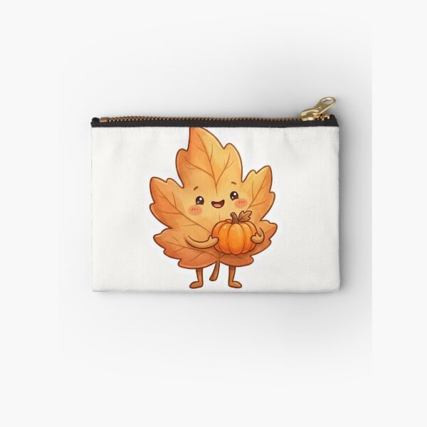 Item preview, Cute Leaf With Tiny Pumpkin Autumn Sticker designed and sold by Cerys-GS.