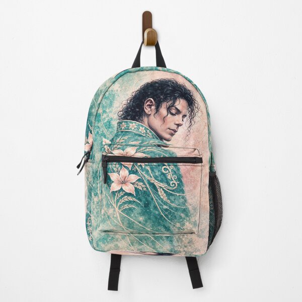 Item preview, Michael Jackson – Sea Green and Powder Pink Floral Tribute designed and sold by LuluLeb.