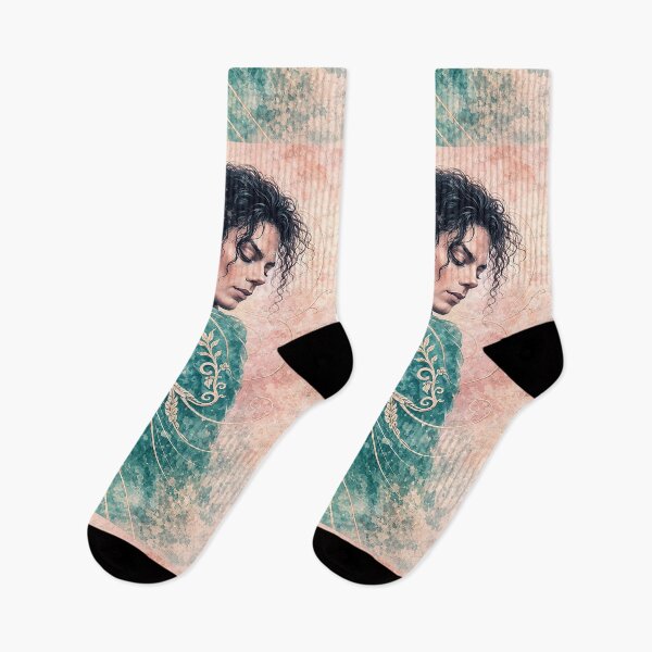 Item preview, Michael Jackson – Sea Green and Powder Pink Floral Tribute designed and sold by LuluLeb.