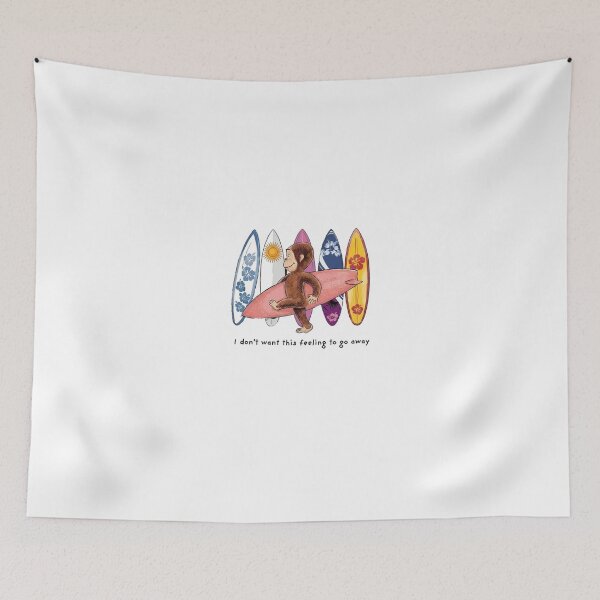 Item preview, Cute Monkey Surfing Hawaiian Surfboards Tropical Beach Summer Art designed and sold by VelourEmber.